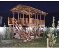 Kamelya -çardak  iki kat nayla yüksek oturum alanı