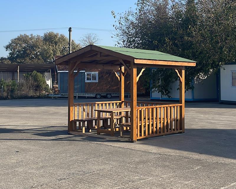 Ahşap Kamelya | 2x2,5m Lüks Bahçe Çardağı
